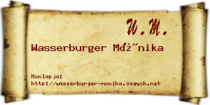 Wasserburger Mónika névjegykártya