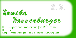 monika wasserburger business card